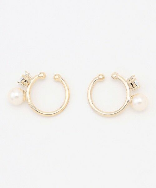 J.PRESS / ジェイプレス ピアス・イヤリング | 【WEB限定・2way・2set】パールビジュー イヤカフ リング | 詳細3