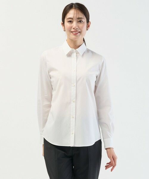 J.PRESS / ジェイプレス シャツ・ブラウス | 【リクルート対応】ホワイトブロード シャツカラーブラウス(ホワイト系)