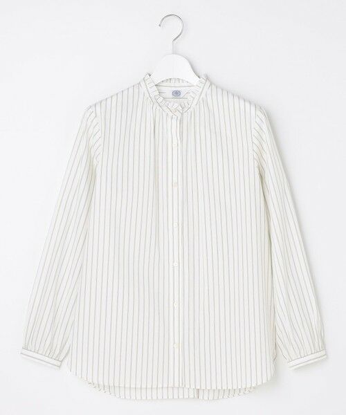 J.PRESS / ジェイプレス シャツ・ブラウス | BEZコットンナイロン ストライプ フリル襟 ブラウス | 詳細10