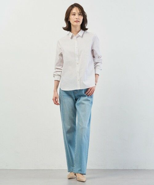 J.PRESS / ジェイプレス シャツ・ブラウス | BEZコットンナイロン ストライプ シャツカラー ブラウス | 詳細4