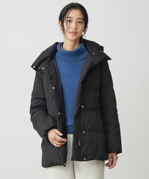 J.PRESS/ジェイプレス 【洗える・2way】タフタダウン ミドル丈 コート ブラック系 11 J.PRESS/ジェイプレス 【洗える・2way】タフタダウン ミドル丈 コート ブラック系 11