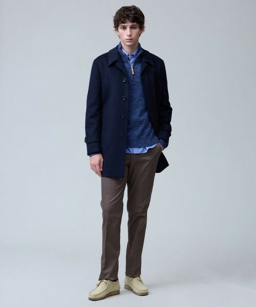 J.PRESS / ジェイプレス ステンカラーコート | ウールとカシミヤの品格素材【定番】ウールカシミヤビーバー ドレスショートコート_25年モデル | 詳細1