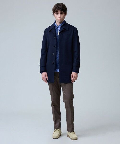 J.PRESS / ジェイプレス ステンカラーコート | ウールとカシミヤの品格素材【定番】ウールカシミヤビーバー ドレスショートコート_25年モデル | 詳細2