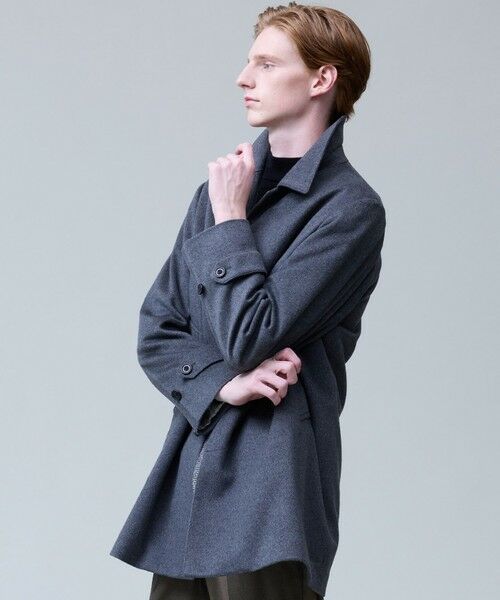 J.PRESS / ジェイプレス ステンカラーコート | ウールとカシミヤの品格素材【定番】ウールカシミヤビーバー ドレスショートコート_25年モデル | 詳細6