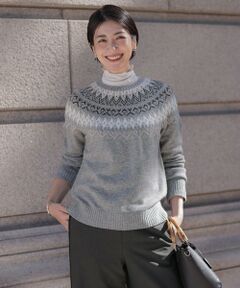 J.PRESS / ジェイプレス ニット・セーター | FAIR ISLE ラウンドネック ニット