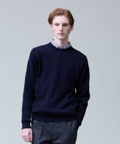 J.PRESS / ジェイプレス ニット・セーター | 温かさと軽さの快適素材【ストレッチ / イージーケア】【FLEX YARN】片畔クルーネック ニット