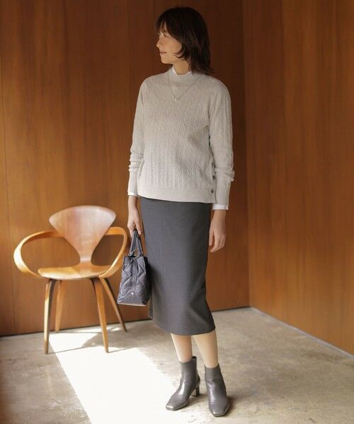 J.PRESS / ジェイプレス ミニ・ひざ丈スカート | SOFTサーモ2way ナロースカート | 詳細2