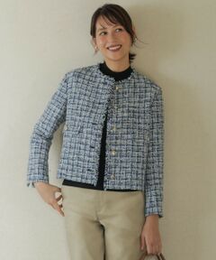 J.PRESS / ジェイプレス ノーカラージャケット | ファニーツイード ジャケット