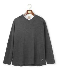 J.PRESS / ジェイプレス カットソー | 【WEB・一部店舗限定】Ｖネックフェイクレイヤード ロングスリーブTシャツ