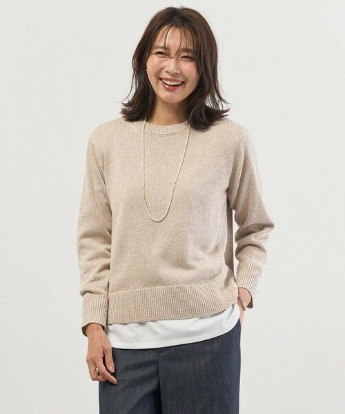 J.PRESS / ジェイプレス ニット・セーター | Reeves Shine クルーネック ニット（ナチュラル系）