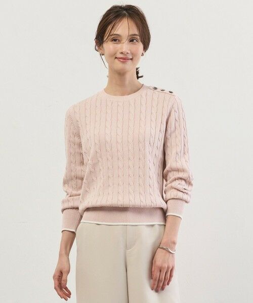 J.PRESS / ジェイプレス ニット・セーター | CABLE ニット（ピンク系）