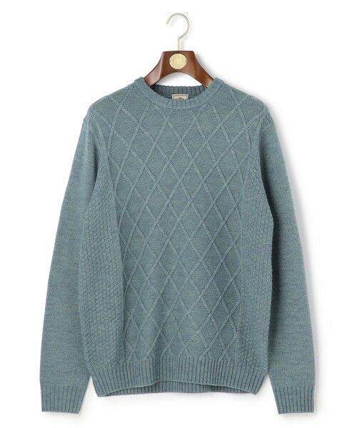 J.PRESS / ジェイプレス ニット・セーター | 【WEB・一部店舗限定】ケーブルクルーネック ニット（サックスブルー系）