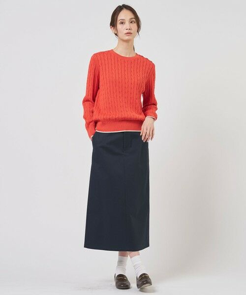 J.PRESS / ジェイプレス ミニ・ひざ丈スカート | チノストレッチ ナロー スカート | 詳細7