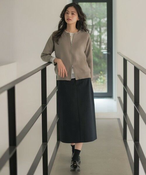 J.PRESS / ジェイプレス ミニ・ひざ丈スカート | チノストレッチ ナロー スカート | 詳細1
