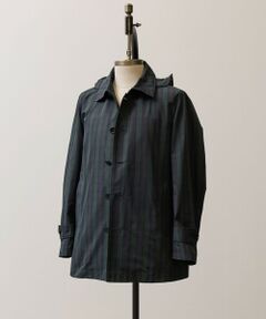 J.PRESS / ジェイプレス ステンカラーコート | 【オンオフ兼用 / ストレッチ / 撥水 / 洗える】トリコット3レイヤーバルマカンショートコート / フードデタッチャブル