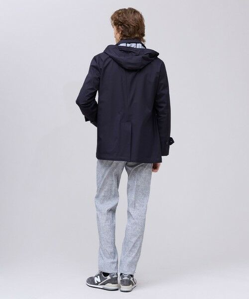 J.PRESS / ジェイプレス ステンカラーコート | 春の通勤にも【オンオフ兼用 / ストレッチ / 撥水】フードデタッチャブル バルマカンショートコート | 詳細3