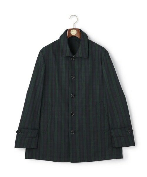 J.PRESS / ジェイプレス ステンカラーコート | 【オンオフ兼用 / ストレッチ / 撥水 / 洗える】トリコット3レイヤーバルマカンショートコート / フードデタッチャブル | 詳細10