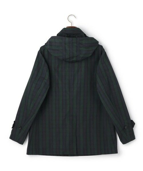 J.PRESS / ジェイプレス ステンカラーコート | 【オンオフ兼用 / ストレッチ / 撥水 / 洗える】トリコット3レイヤーバルマカンショートコート / フードデタッチャブル | 詳細5