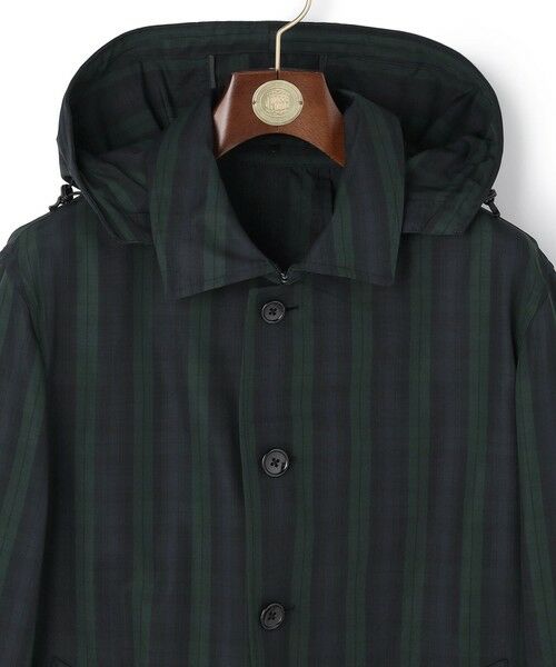 J.PRESS / ジェイプレス ステンカラーコート | 【オンオフ兼用 / ストレッチ / 撥水 / 洗える】トリコット3レイヤーバルマカンショートコート / フードデタッチャブル | 詳細6