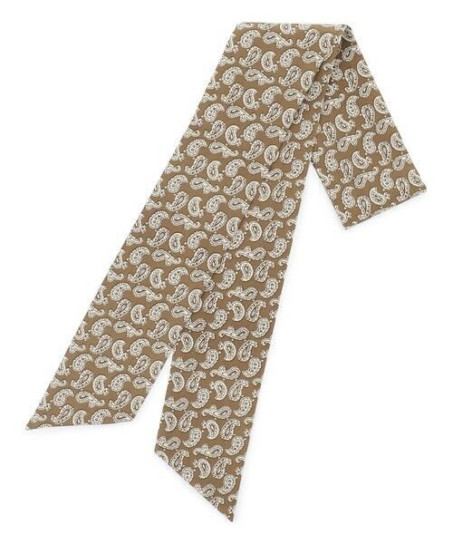 J.PRESS / ジェイプレス バンダナ・スカーフ | ハンドプリントペイズリー ネッカチーフ（ブラウン系6）