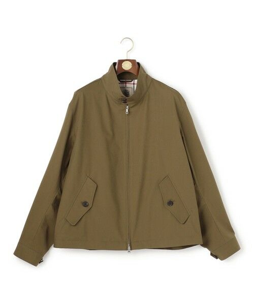 J.PRESS / ジェイプレス ブルゾン | 【KING SIZE】コットンポリエステルポプリン ゴルフジャケット(カーキ系)