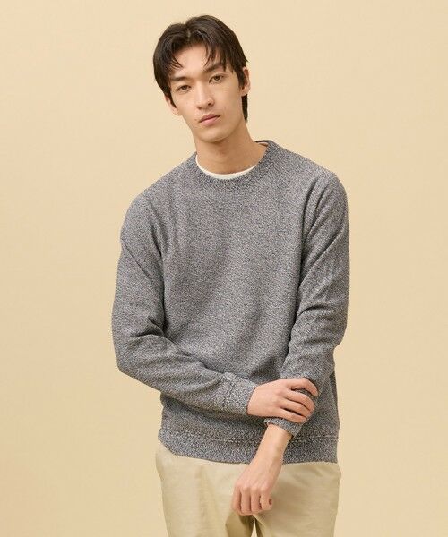 J.PRESS / ジェイプレス ニット・セーター | ギマコットンカノコクルーネック ニット（ネイビー系）