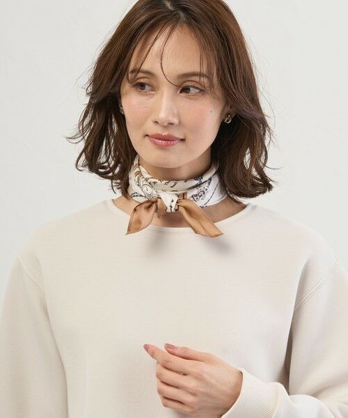 J.PRESS / ジェイプレス バンダナ・スカーフ | Traditional print  スクエア スカーフ（キャメル系）