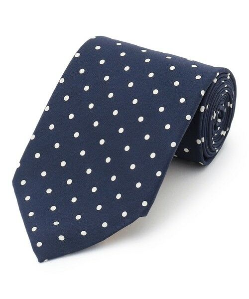 J.PRESS / ジェイプレス ネクタイ | ハンドプリントドット ネクタイ（ダルブルー系5）