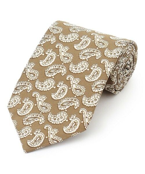 J.PRESS / ジェイプレス ネクタイ | ハンドプリントペイズリー ネクタイ（ブラウン系6）
