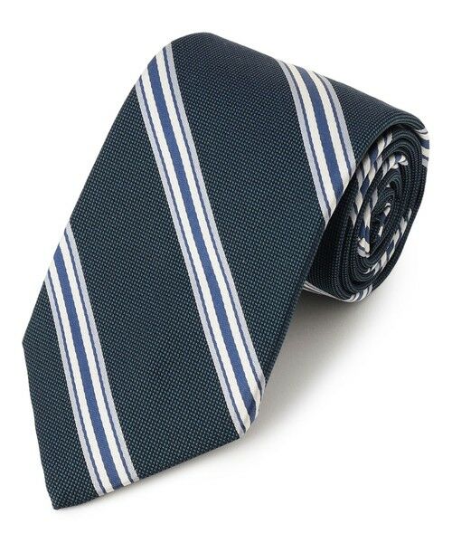 J.PRESS / ジェイプレス ネクタイ | 【STRUCTURE MIX COLLECTION】レジメンタル ネクタイ（ピーコックグリーン系2）