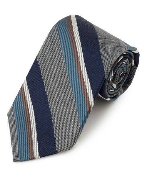 J.PRESS / ジェイプレス ネクタイ | 【STRUCTURE MIX COLLECTION】レジメンタル ネクタイ（グレー系2）