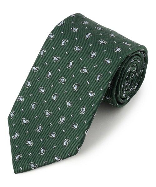J.PRESS / ジェイプレス ネクタイ | 【VINTAGE JACQUARD COLLECTION】ペイズリー柄 ネクタイ（グリーン系7）