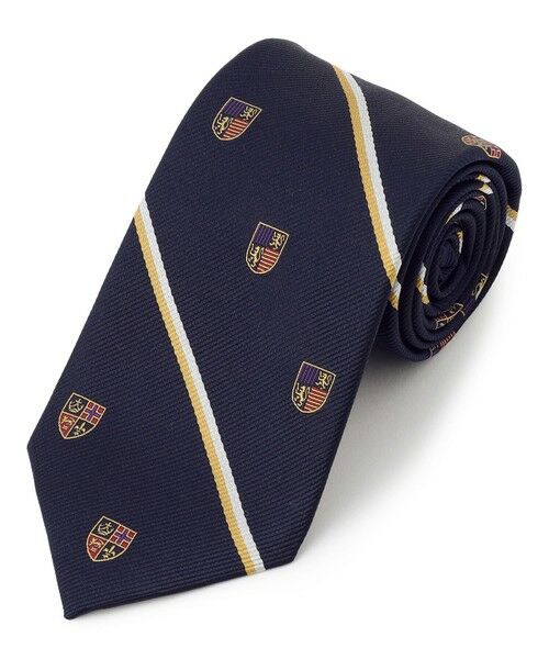 J.PRESS / ジェイプレス ネクタイ | 【VINTAGE JACQUARD COLLECTION】ロイヤルクレスト ネクタイ（ネイビー系7）