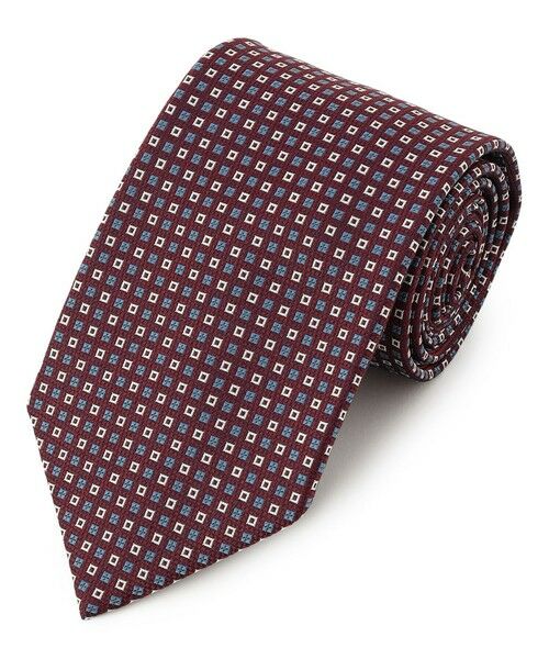 J.PRESS / ジェイプレス ネクタイ | 【GEOMETRIC JACQUARD COLLECTION】ジオメトリックジャガード ネクタイ（ワイン系7）