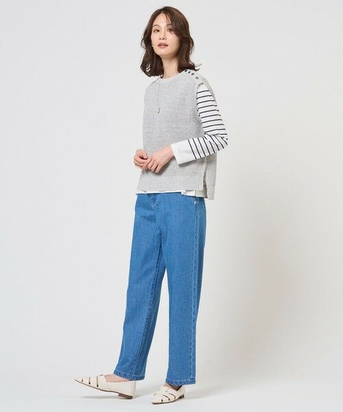 J.PRESS / ジェイプレス ベスト | 【WEB限定カラーあり・プラスワンアイテムに】LINEN COTTON ニット ベスト | 詳細1