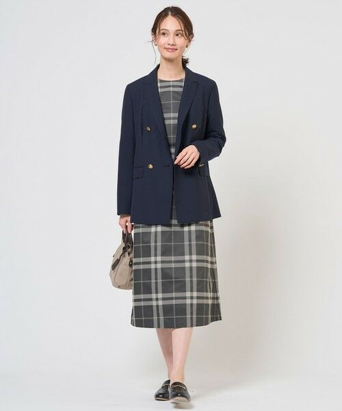 J.PRESS / ジェイプレス ロング・マキシ丈ワンピース | ブロックチェックジャガード ワンピース | 詳細6