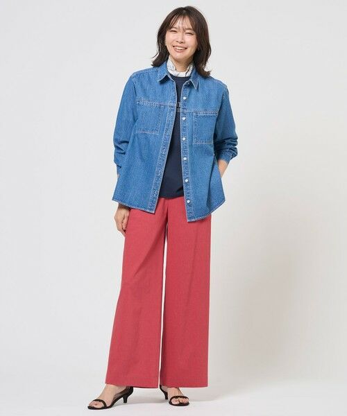 J.PRESS / ジェイプレス その他パンツ | 【WEB限定・人気素材・セットアップ対応】セルロースリネンストレッチ ワイドストレート パンツ | 詳細7