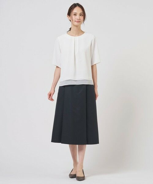 J.PRESS / ジェイプレス ミニ・ひざ丈スカート | 【定番人気・セットアップ対応】OXIJEWEL ストレッチ スカート | 詳細1