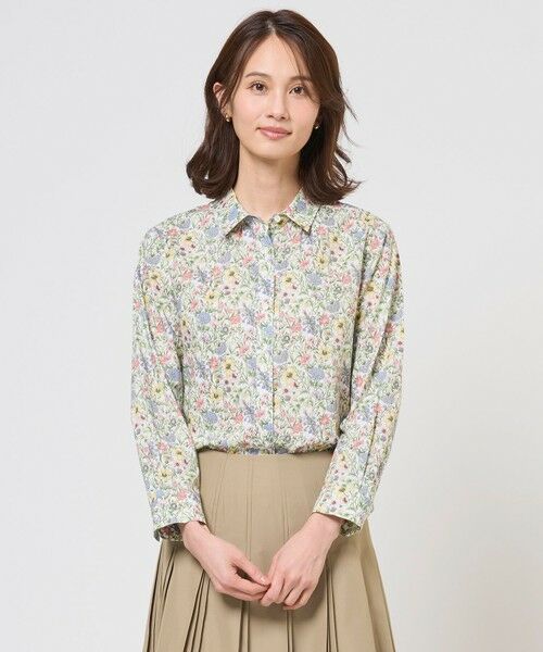 J.PRESS / ジェイプレス シャツ・ブラウス | Liberty Rachel & Michelle シャツカラー ブラウス（コーラル系）
