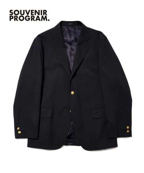 J.PRESS / ジェイプレス テーラードジャケット | 【J.PRESS ORIGINALS】【UNISEX】Wool Polyester Stretch Toropical 3B Blazer / Baggy Fit（ネイビー系）