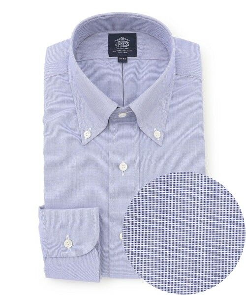 J.PRESS / ジェイプレス シャツ・ブラウス | 【PREMIUM PLEATS / 形態安定】スーピマコットンエンドオンエンド シャツ / B.D.（ネイビー系）