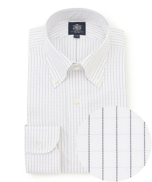 J.PRESS / ジェイプレス シャツ・ブラウス | 【PREMIUM PLEATS / 形態安定】スーピマコットングラフチェック シャツ / B.D.（パープル系3）