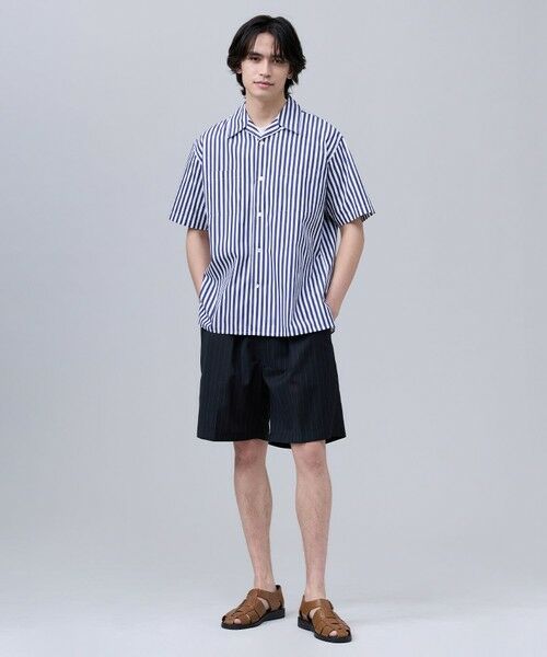 J.PRESS / ジェイプレス シャツ・ブラウス | 【J.PRESS ORIGINALS】Broad Stripe Open Half Sleeve Shirt / Baggy-Fit | 詳細1