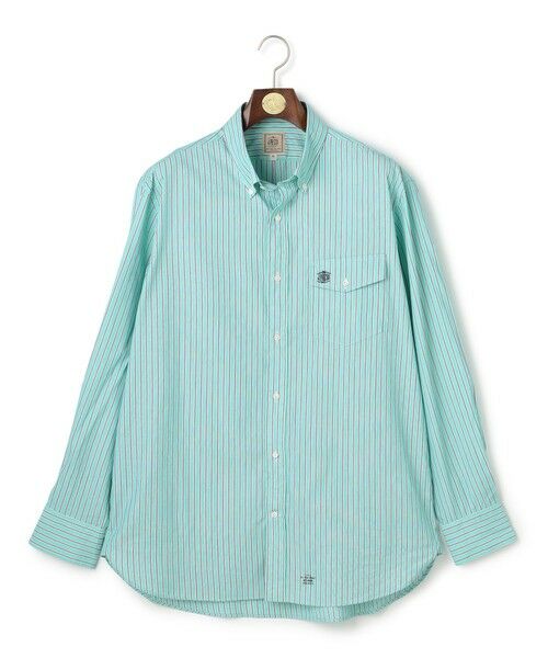 J.PRESS / ジェイプレス シャツ・ブラウス | 【KING SIZE】ブロードマルチストライプ シャツ / B.D.（グリーン系1）