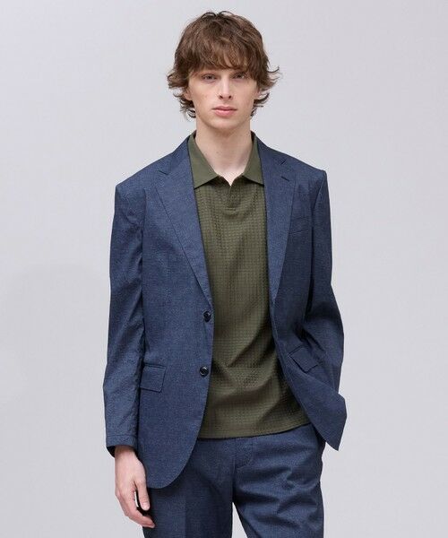 J.PRESS / ジェイプレス テーラードジャケット | 新色【MECHANICAL】【超軽量 / 清涼感 / 洗える】 ハイパワーストレッチ リネンルックジャケット_26年モデル(ネイビー系8)