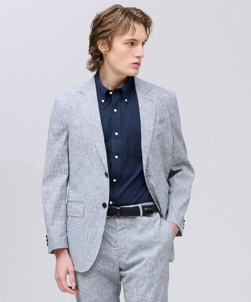 J.PRESS / ジェイプレス テーラードジャケット | 新色【MECHANICAL】【超軽量 / 清涼感 / 洗える】 ハイパワーストレッチ リネンルックジャケット_26年モデル(ライトグレー系)