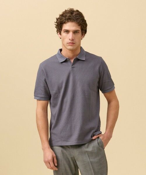 J.PRESS / ジェイプレス ポロシャツ | ジャケットインの最適解【接触冷感 / 吸水速乾】【J.PRESS PREMIUM JERSEY】スキッパー ポロシャツ（グレー系）