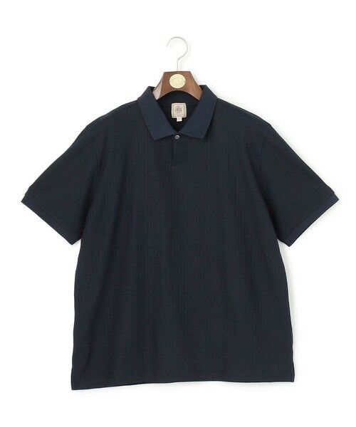 J.PRESS / ジェイプレス ポロシャツ | 【KING SIZE】【J.PRESS PREMIUM JERSEY】スキッパー ポロシャツ（ネイビー系）