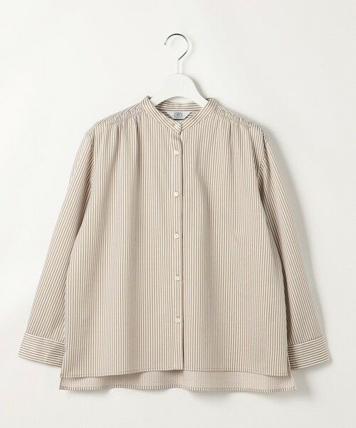 J.PRESS / ジェイプレス カットソー | ストライプジャガード バンドカラー カットソー | 詳細3