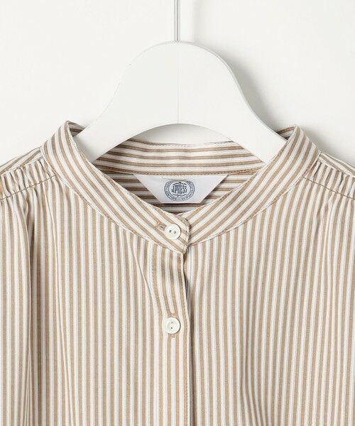 J.PRESS / ジェイプレス カットソー | ストライプジャガード バンドカラー カットソー | 詳細5